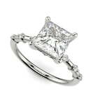 1.7 Ct Princess Cut Lab Grown Diamond Engagement Ring SI1 D White Gold 14k