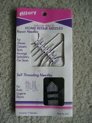 Agujas de colección Allary para reparación del hogar y autohebrado HECHAS EN LA INDIA #816 Foto 1 de 4