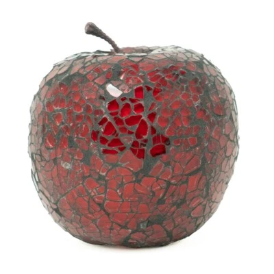 Mosaik Glas Apfel (rot) Zuhause Dekor Obst Display Stück Geschenk - Bild 1 von 2