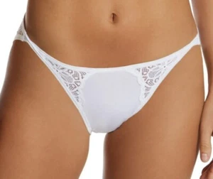 MAIDENFORM Pure Comfort Eco Lace White String Bikini Panty Womens Sz S 5 - Picture 1 of 8