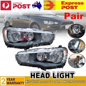 Pair LH+RH Head Lights Lamp For Mitsubishi Lancer CJ CF Sedan/Hatch 2007~2015 AU - Picture 1 of 7
