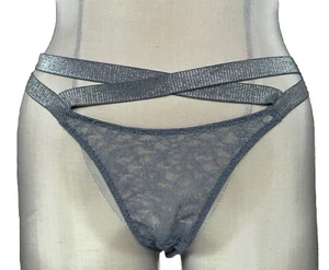 Braguita brasileña Victoria's Secret muy sexy metálica con tiras talla: L - Imagen 1 de 2