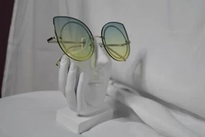 Oversize Rimless Cat Eye Sunglasses - Picture 1 of 10