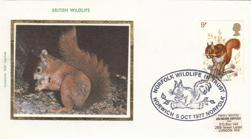 Wildlife Squirrel GB Colorano FDC Bureau 1977 CLEARANCE (145111) - Image 1 of 1