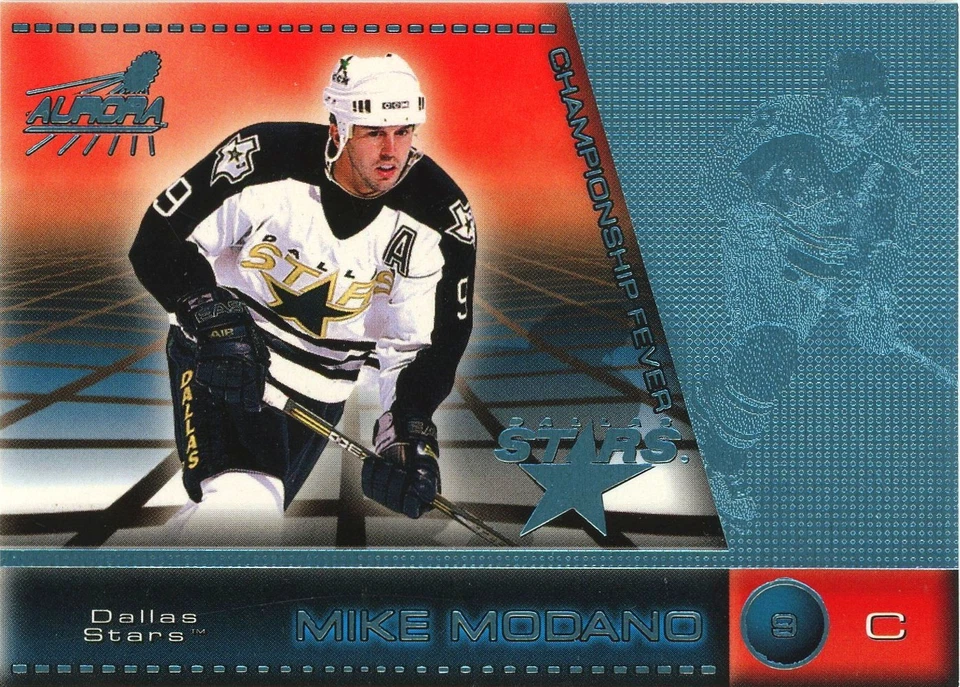 1998-99 Pacific Aurora Championship Fever Ice Blue Mike Modano #039/100 - Image 1 of 1