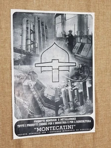 Pubblicità del 1937 Montecatini Società generale industria mineraria e agricola - Picture 1 of 1