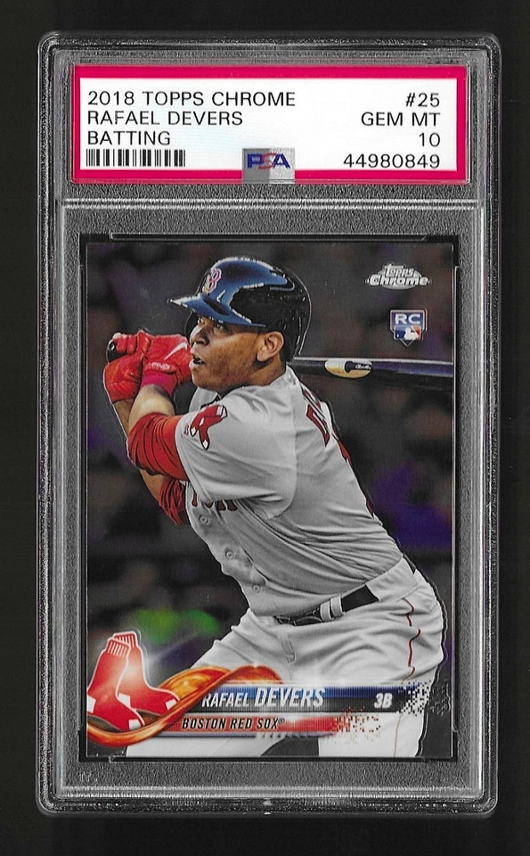 2018 Topps Chrome #25 Rafael Devers RC Rookie PSA 10 Foto 1 de 1