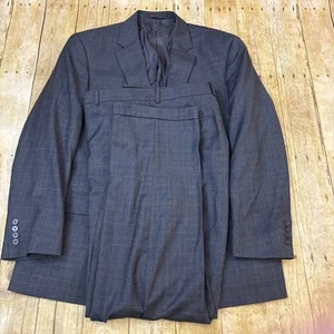 Traje Tasso Elba Gris Carbón Glen Plaid 44R 38W 31I - Imagen 1 de 18