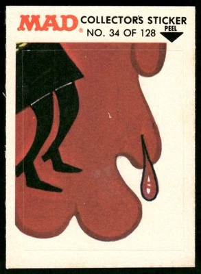 1983 MAD Magazine Collectors Sticker Fleer Alfred E Neuman VTG #34 - Image 1 of 2