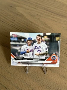 Francisco Lindor & John Mayer NY Mets Win After 1st Pitch - Topps Now 2025 MLB - Picture 1 of 2