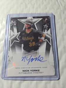 2025 Topps Series 1 #BSA-YOR Nick Yorke Baseball Stars Auto RC PIRATES - Picture 1 of 2