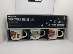 Disney Star Wars 2025 Starbucks Discovery Series 3 Mini Mug Ornaments Set NEW - Picture 1 of 4