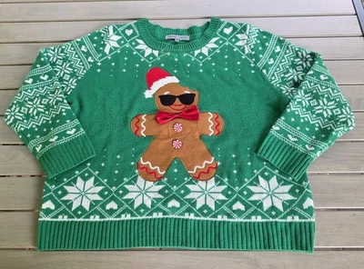 Suéter de Navidad Absolutely Famous Talla 3XL Mujer Verde Foto 1 de 4