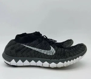 Nike Free 3.0 Flyknit Women's Size 7 Running Shoes Black Gray - Picture 1 of 5