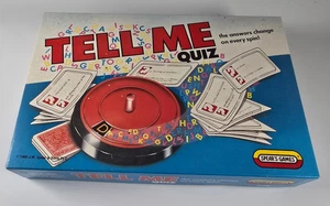Vintage 1989 Spears Games Tell Me Quizspiel Familienspaß Spiel komplett sehr guter Zustand für das Alter - Bild 1 von 7