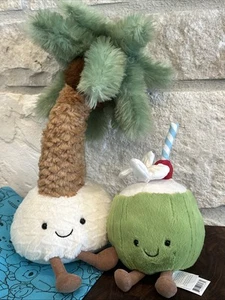 WW) Jellycat Tote Bag Gift Dust Bag  with Pammie Palm Tree & Aruba Coconut - Picture 1 of 1