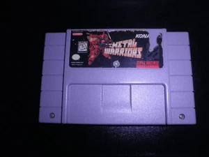 super nintendo SNES - metal warriors - cart - ntsc label damage - Picture 1 of 1