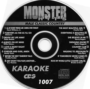   KARAOKE MONSTER HITS CD+G MALE CLASSIC COUNTRY  #1007 - Bild 1 von 1