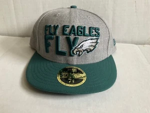 EAGLES 2018 Draft 59FIFTY Fitted Hat "FLY EAGLES FLY"  New Era  7 5/8-7 3/4 - Picture 1 of 2