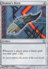 MTG magic cards 2x x2 Light Play, English Demon's Horn Darksteel