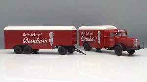 Brekina 1:87 Büssing 8000 Koffer-Hängerzug Deinhard Franz Haake Spedition #AK5 - Bild 1 von 7