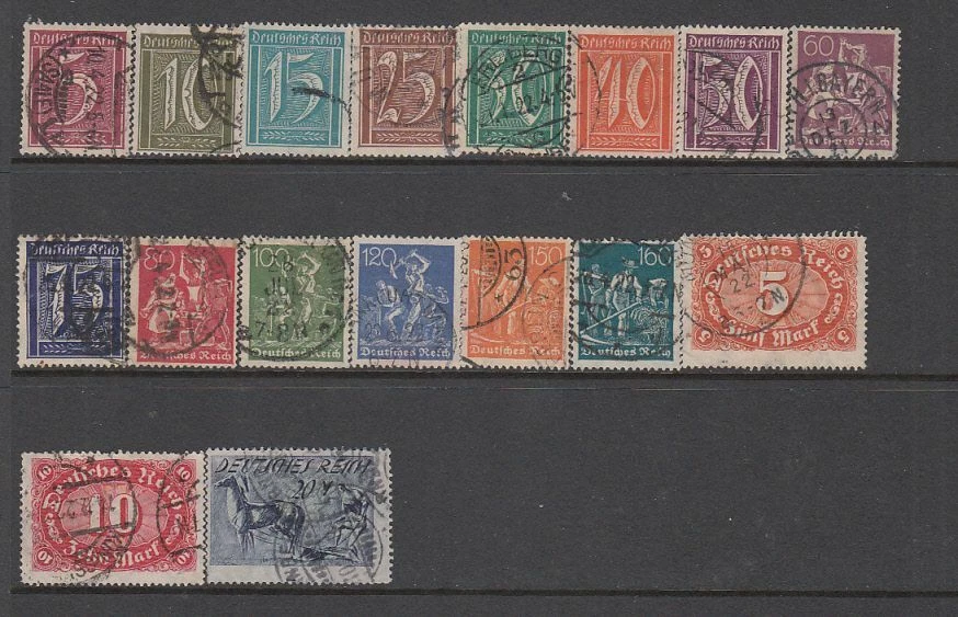 Germany - Definitives Series (Used Full Set) 1921 (CV $127) (80% OFF SALE) - Image 1 of 1