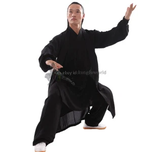 Abito taoista estivo personalizzato 3 pezzi abito shaolin tuta kung fu uniforme tai chi - Foto 1 di 7