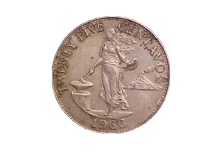 1966 Philippines 25 Centavos KM# 189.1 - Nice Circ Collector Coin! -c3620xux - Picture 1 of 2