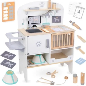 Wooden Vet Set for Kids 3+, Pet Care Toy, Pretend Vet Doctor Role, Pretend Play - Picture 1 of 8