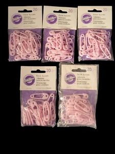 Menge 5 Wilton Babyparty Gastgeschenke rosa Windelnadeln Gastgeschenk Akzente insgesamt 100 Stck. - Bild 1 von 3