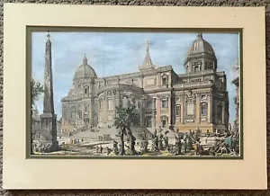 Giovanni Battista Piranesi "Santa Maria Maggiore" Roma Coloreado - Imagen 1 de 1