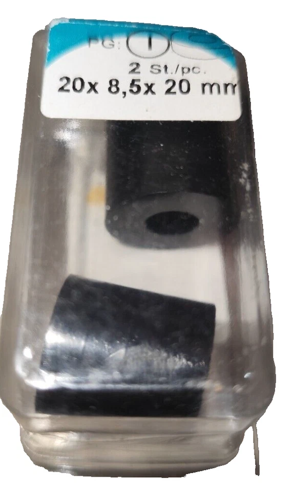 Distanzhülse 20x8,5x 20 2 stück Distanzhülsen Polystyrol schwarz Abstandshalter - Bild 1 von 1