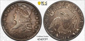 1822/1 Capped Bust Half Dollar 50c PCGS XF40 - Picture 1 of 3