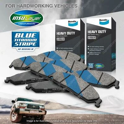 8pcs F + R Bendix HD Brake Pads Set for Mercedes Benz S-Class C215 W220 W221 - image 1 of 3