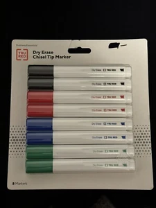 TRU RED Tank Dry Erase Markers Chisel Tip Markers Assorted (8) Count - Picture 1 of 2