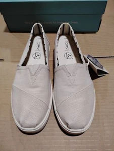 UsedLikeNew_TOMS Womens Alpargata Cupsole Oxford, Natural, 11_Warm Natural - Picture 1 of 6