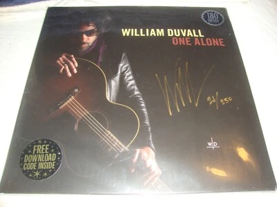 William Duvall One Alone yellow / black swirl LP Signed - Image 1 of 4