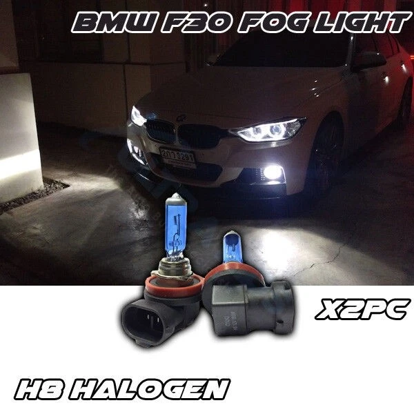 2x H8 HALOGEN FOGLIGHT BULBS BMW F30 6000K SUPER BRIGHT WHITE XENON DRL BULBS - Image 1 of 1