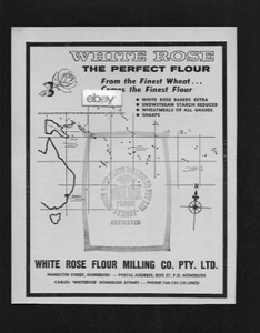 WEISSE ROSENMEHL MÜHLE CO LTD PERFEKTES MEHL VON HOMEBUSH AUSTRALIEN 1964 AD - Bild 1 von 1