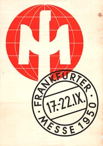 Frankfurter Messe 1950 ORIGINAL Messeplakat von 1950 MIT BESCHÄDIGUNG - Picture 1 of 1