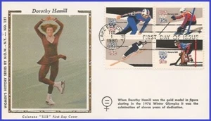 USA5 #1795-98 U/A COLORANO SILK 2 FDC BL4 Olympische Winterspiele - Bild 1 von 1