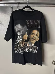 Barack Obama Dr Martin Luther King Shirt Black The Dream Change We can Believe - Picture 1 of 6