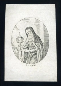 SANTINO PERGAMENT 1800 S.CHIARA D'ASSISI - Bild 1 von 1