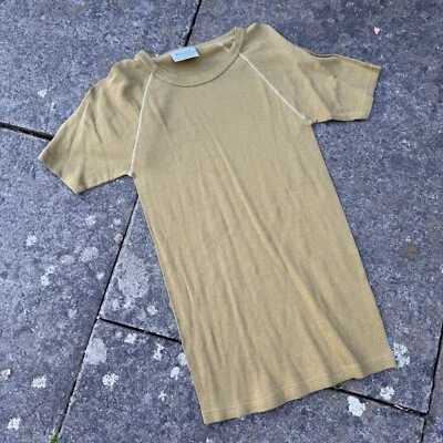 Camiseta camada base clima frio mostarda manga curta térmica exército holandês ECW - Imagem 1 de 4