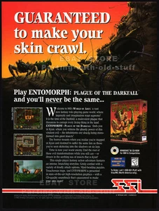 ENTOMORPH__Original 1995 print AD / SSI game promo__PC_CD advert__World of Aden - Picture 1 of 1