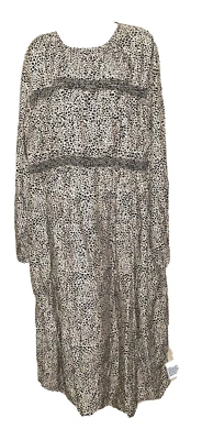 NUEVO CON ETIQUETAS ASOS DESIGN Curve Maxi Vestido Campesino Boho Manga Larga Con Niveles Talla 24 Foto 1 de 4