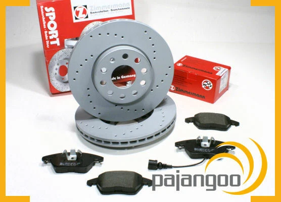 Für Skoda Fabia - Zimmermann gelochte Sport Bremsscheiben Bremsbeläge für vorne - Bild 1 von 4