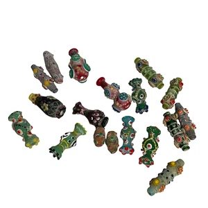 Dragonfly Eye Beads handmade DRAGON FLY ANTIQUE BEADS amazing glass necklace ! - Bild 1 von 9