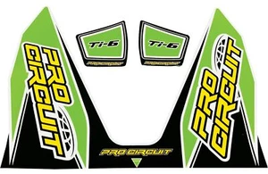 Pro Circuit Ti-6 Exhaust Muffler Green/Black Decal Sticker Kit (DC22TI6-GRN) - Picture 1 of 1