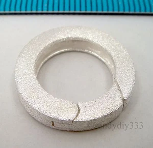 1x STERLING SILVER STARDUST ROUND SPRING LOBSTER CLASP BEAD 17.5mm #2375 - Picture 1 of 2